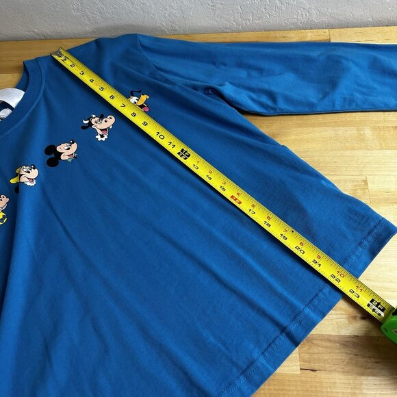 Disney Mickey Friends Blue Long Sleeve Shirt Size Large Minnie Horace Clarabelle - Picture 11 of 11